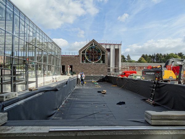 3D folie maatwerk voor vijverbak bierbrouwer La Trappe